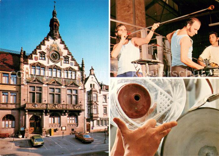 Wolfach Barthmann Cristall Dorotheenhuette Glasmacher und Glasschleifer bei der