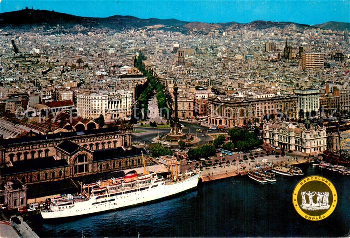 Barcelona Cataluna La Ciudad desde el transbordador del Puerto