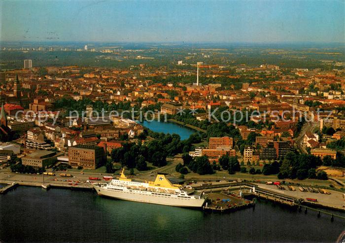 KIEL  CITY Oslo Kai und Innenstadt Fliegeraufnahme