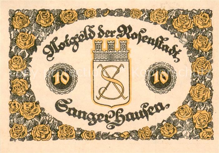 Sangerhausen Suedharz 10 Pfennig Notgeld