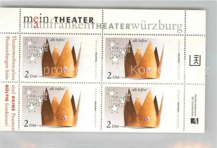 Wuerzburg Theater-Werbemarken