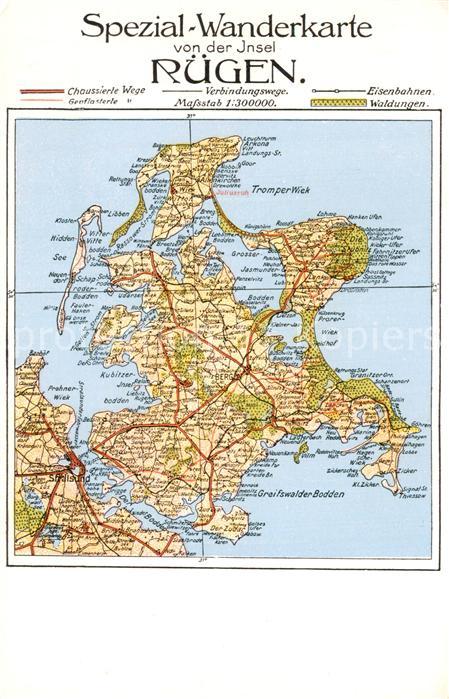 Ruegen Spezial Wanderkarte von der Insel