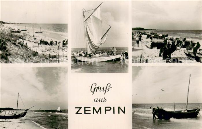 Zempin Strandpanorama Fischerboot