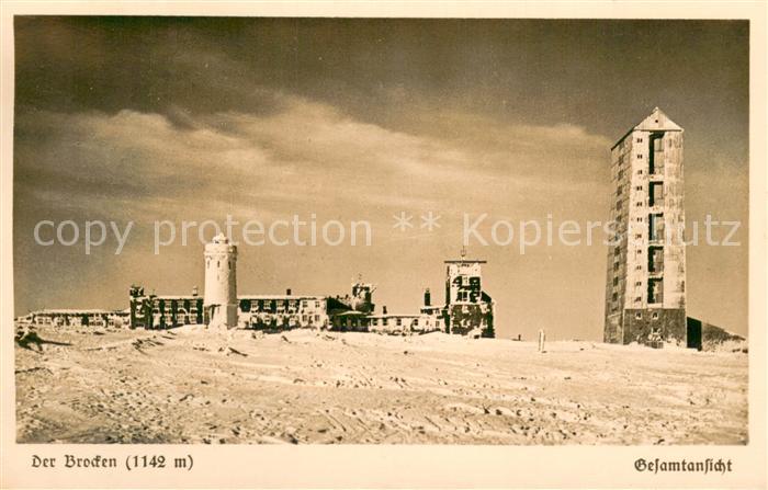 Brocken Harz Berghotel Aussichtsturm im Winter
