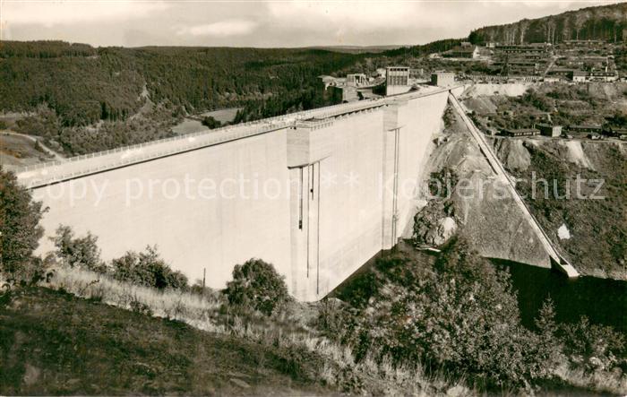 Wendefurth Rappbodesperre Sperrmauer Handabzug