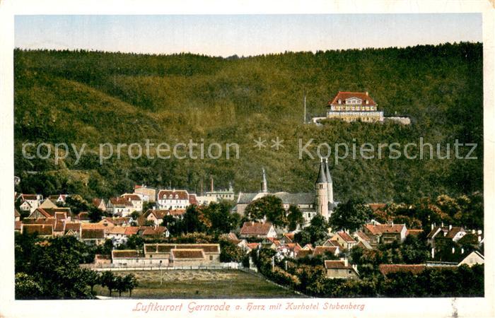 Gernrode Harz Ortsansicht mit Blick zum Kurhotel Stubenberg