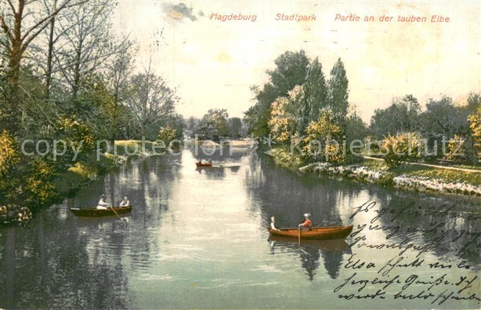 Magdeburg Stadtpark Partie an der tauben Elbe