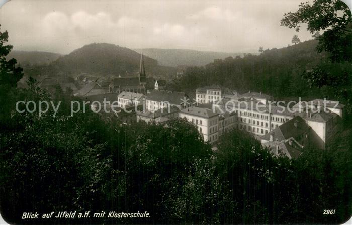 Ilfeld Suedharz Panorama Blick zur Klosterschule