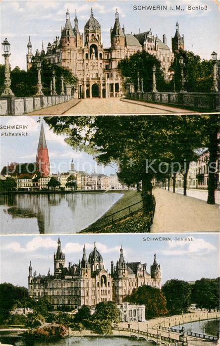 Schwerin  Mecklenburg Schloss Plattenteich Kirche