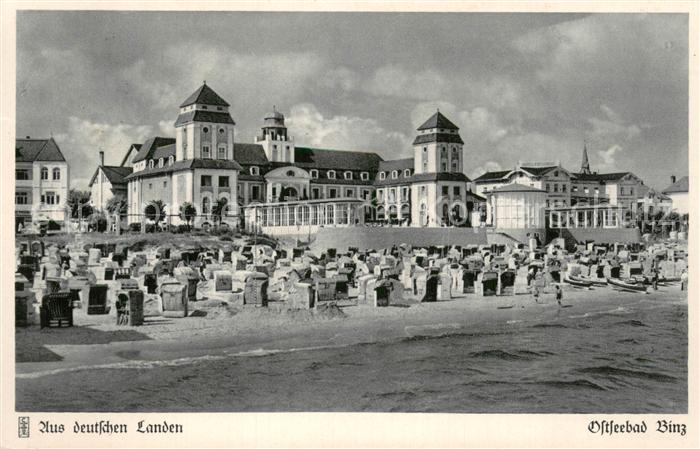 Binz Ruegen Strand Kurhaus Ostseebad Kupfertiefdruck Nr. 13 Serie Aus deutschen