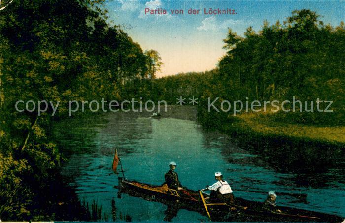 Woltersdorf Erkner Partie von der Loecknitz Ruderboot