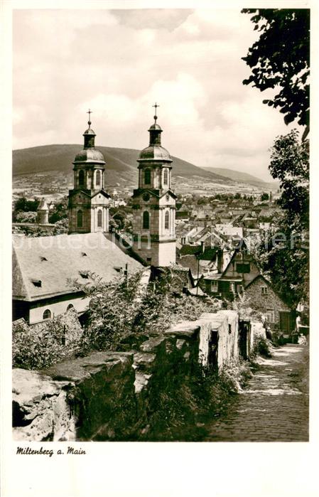 Miltenberg Main Gasse an der Stadtmauer Kirchtuerme