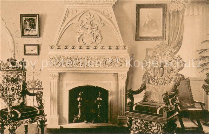 Alt Miltenberg Alte Burg Wohnzimmer mit gothischem Kamin