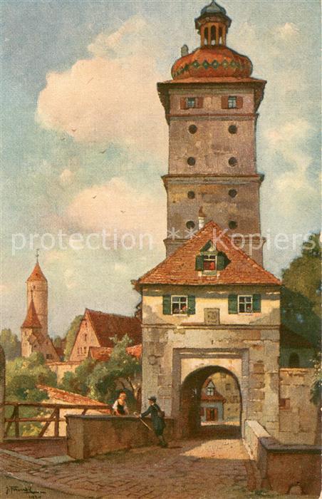 Dinkelsbuehl Segringer Tor J. Frank Kuenstlerkarte