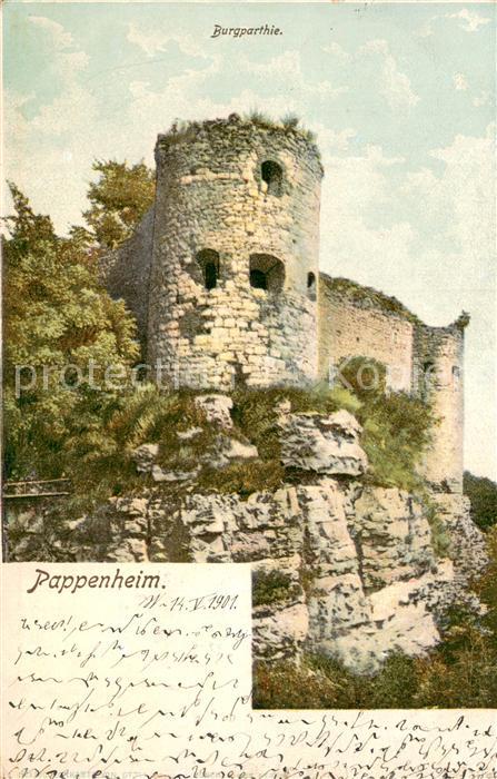 Pappenheim Mittelfranken Partie an der Burg Ruine