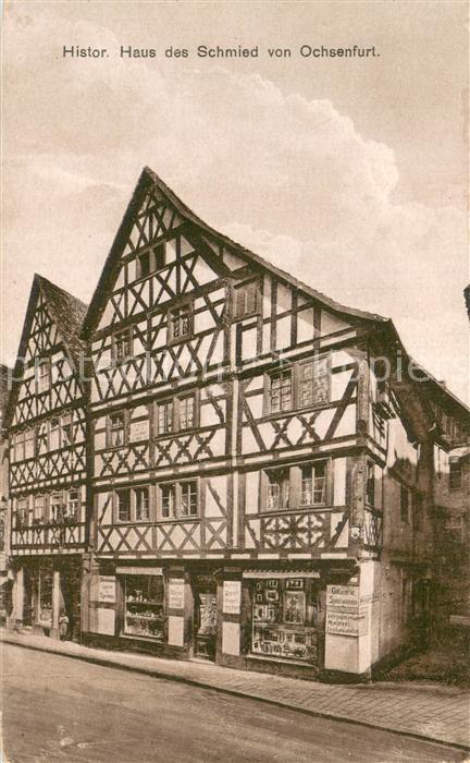 Ochsenfurt Historisches Haus des Schmied von Ochsenfurt Fachwerkhaus Altstadt