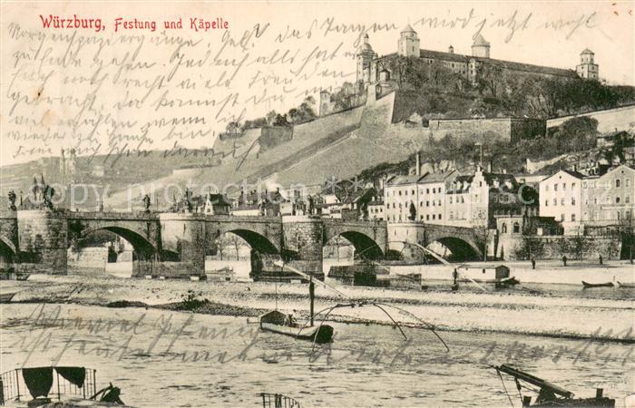 WueRZBURG Bayern Mainbruecke Festung Kaeppele Wallfahrtskirche