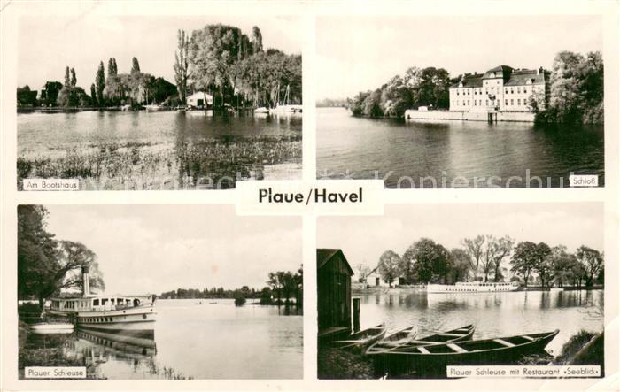 Plaue Havel Bootshaus Schloss Schleuse Restaurant Seeblick