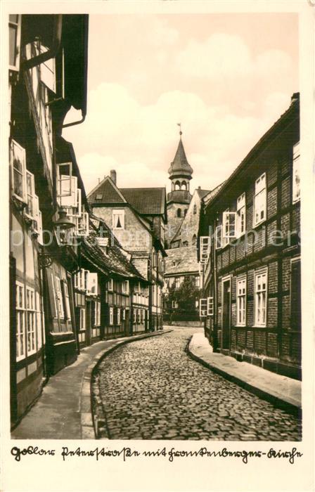 GOSLAR Harz Niedersachsen Peterstrasse mit Frankenberger Kirche Altstadt