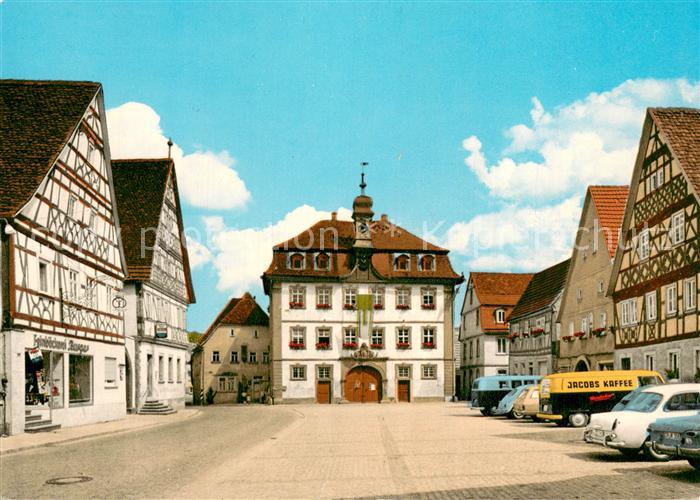 Roettingen Unterfranken Marktplatz Altstadt Fachwerkhaeuser