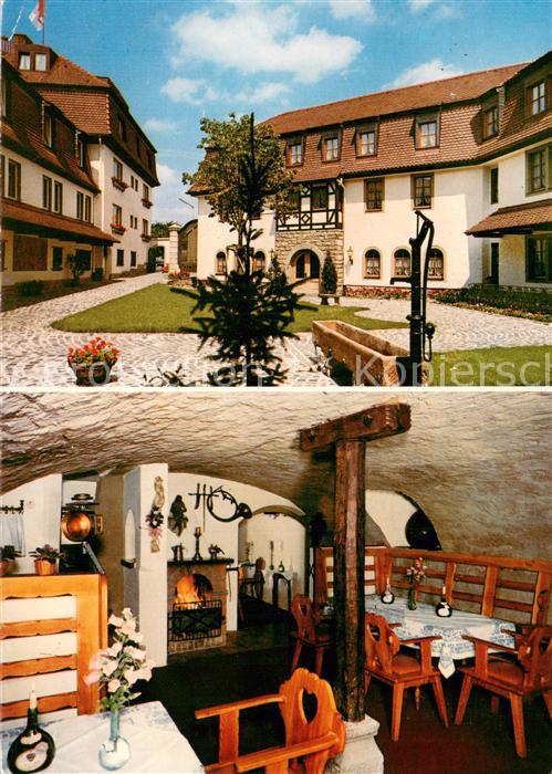 Biebelried Hotel Gasthof Leicht Gastraum Kamin