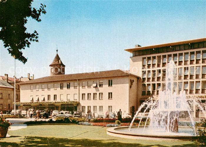 Bad Kissingen Partie an der Bezirkssparkasse Springbrunnen