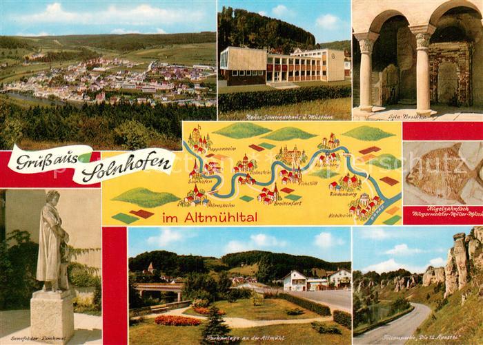 Solnhofen Panorama Altmuehltal Gemeindehaus Museum Basilika Kugelzahnfisch Museu