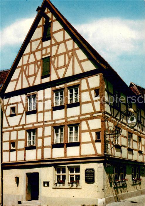 Rothenburg  Tauber Gasthof Weichselbaum Fachwerkhaus Altstadt