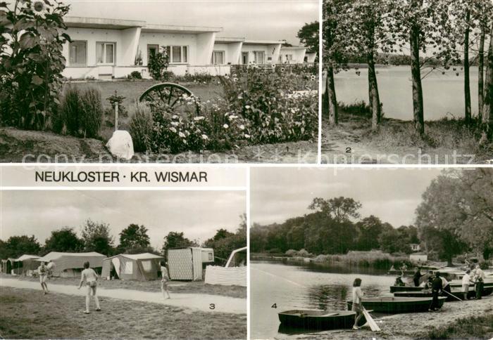 Neukloster Mecklenburg Bungalowsiedlung am Neukloster See Zeltplatz Bootsanleges