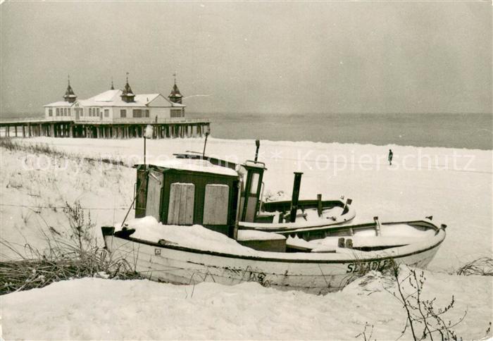 Ahlbeck Ostseebad Winter an der Seebruecke