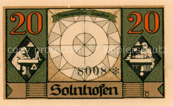 Solnhofen 20 Pfennig Geldschein
