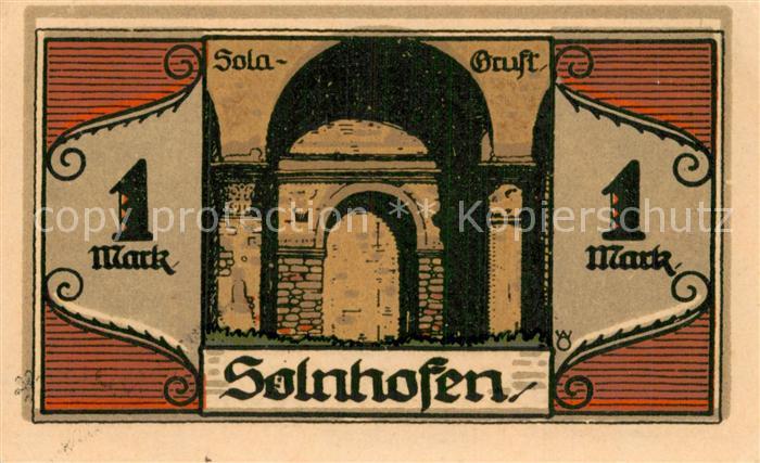 Solnhofen 1 Mark Geldschein