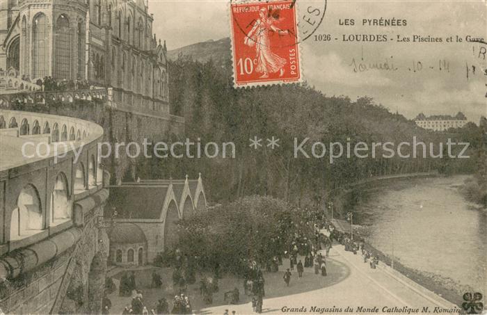 Lourdes Hautes Pyrenees Les Piscines et le Gare