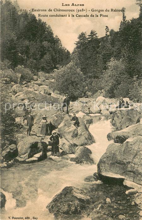 Chateauroux-les-Alpes 05 Gorges du Rabious Route conduisant a la Cascade de la P
