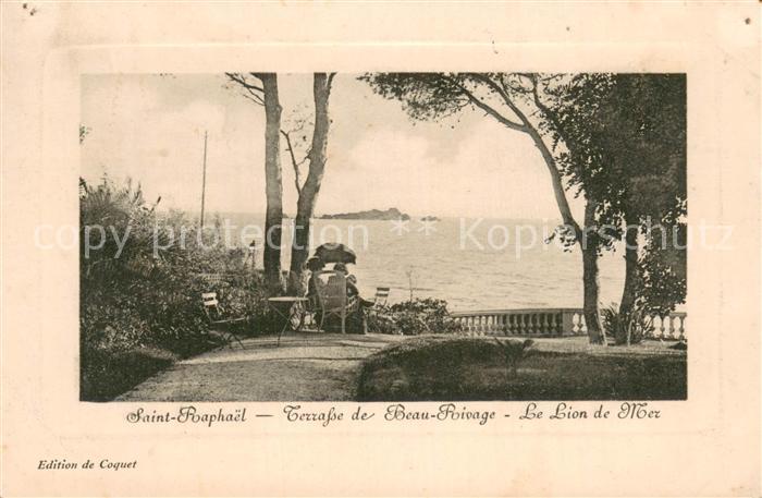 Saint-Raphael 83 Var Terrasse de Beau Rivage Le Lion de Mer