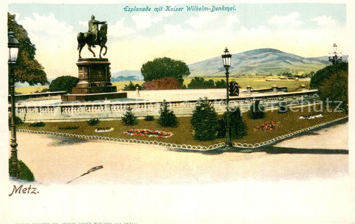 Metz  57 Moselle Esplanade mit Kaiser Wilhelm Denkmal