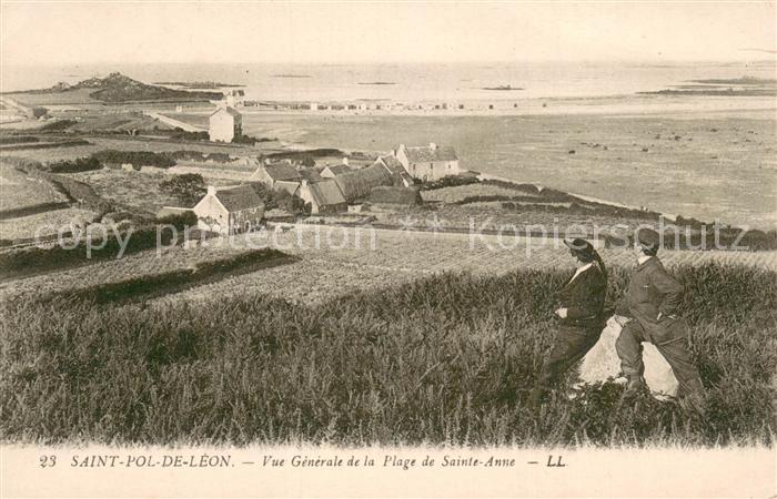 Saint-Pol-de-Leon 29 Finistere Vue generale de la Plage de Sainte Anne