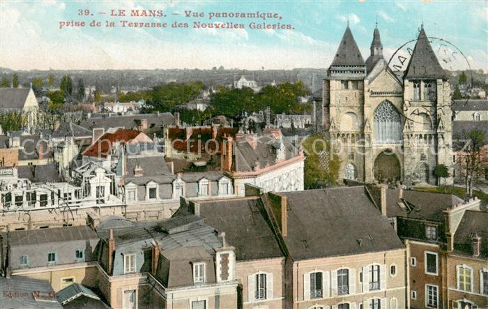 Le Mans Sarthe Vue panoramique prise de la Terrasse des Nouvelles Galeries