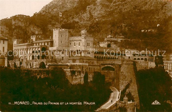 Monaco Palais du Prince et la monte Major