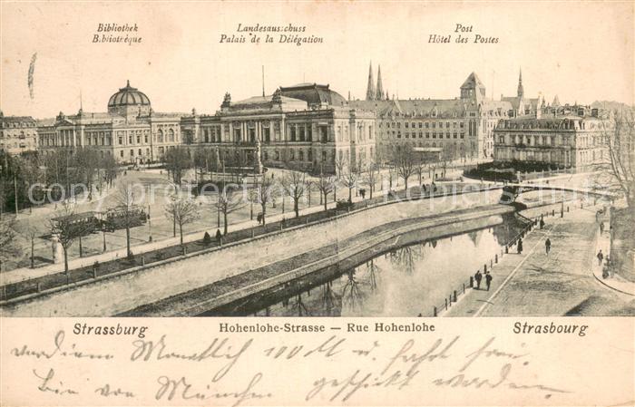 Strassburg Elsass Bibliothek Landesausschuss Post Hohenlohe Strasse