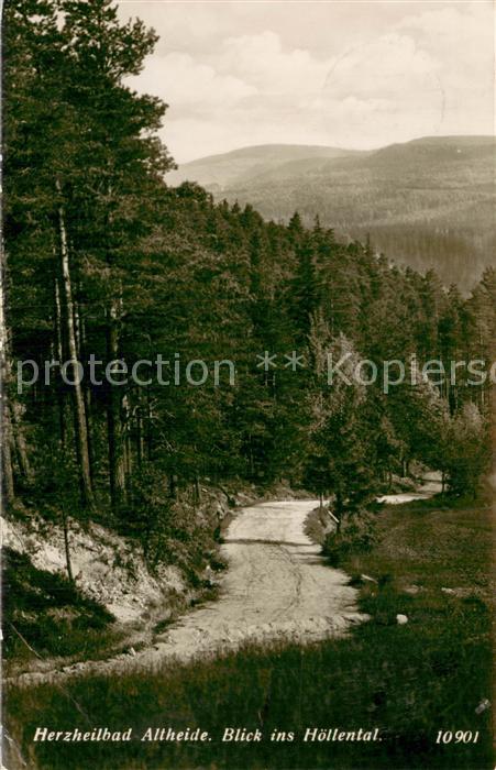 Altheide Bad Schlesien PL Herzheilbad Blick ins Hoellental