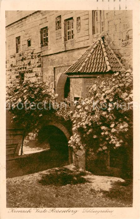 Kronach Fuerth Veste Rosenberg Schlossgraben