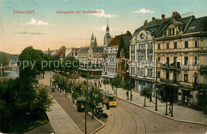 DuessELDORF CITY Koenigsallee mit Stadtgraben