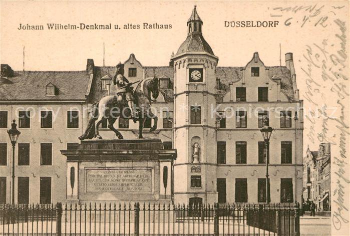 DuessELDORF  CITY Johann Wilhelm Denkmal und altes Rathaus