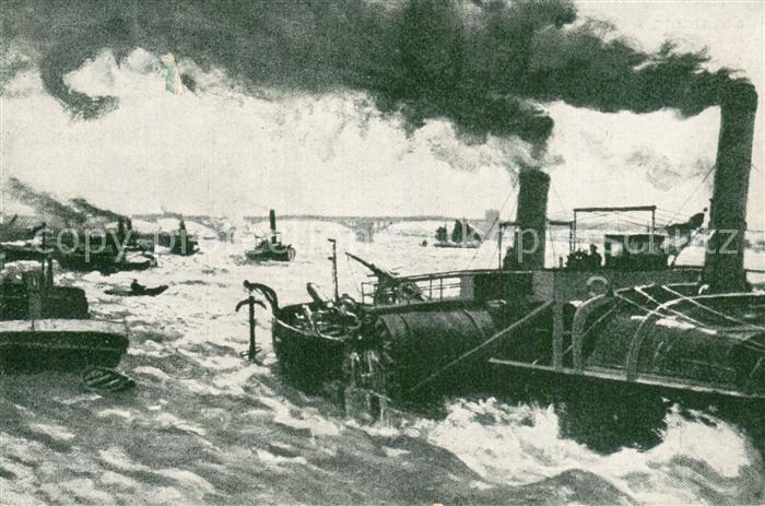 Duisburg  Ruhr Schleppverkehr auf dem Rhein