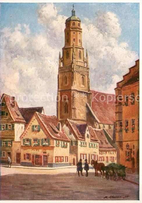 Noerdlingen Holzmarkt und Daniel Kuenstlerkarte