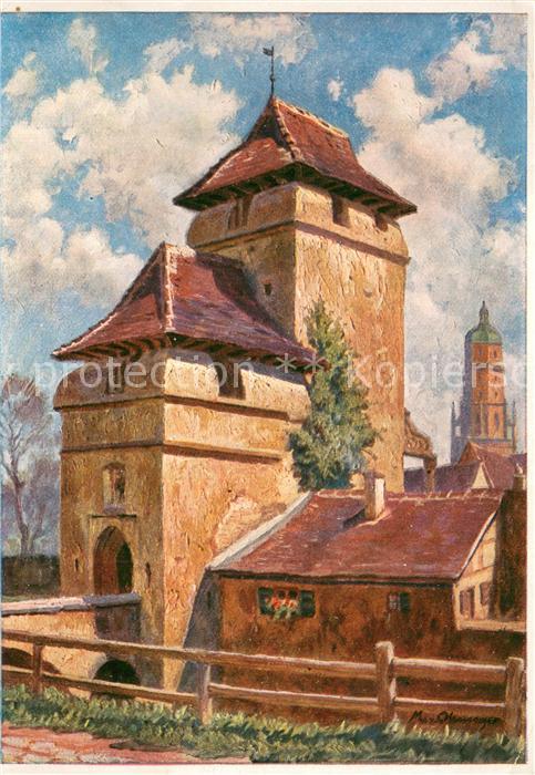 Noerdlingen Berger Tor Kuenstlerkarte