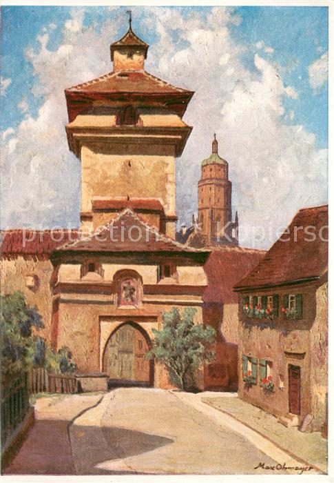 Noerdlingen Reimlinger Tor Kuenstlerkarte