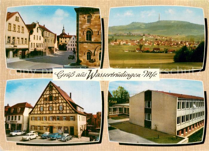 Wassertruedingen Ortspartie Panorama Gasthaus Schule