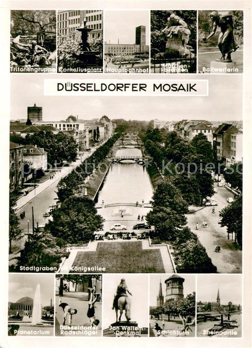DuessELDORF CITY Tritonengruppe Corneliusplatz Hauptbahnhof Maerchenbrunnen Bal